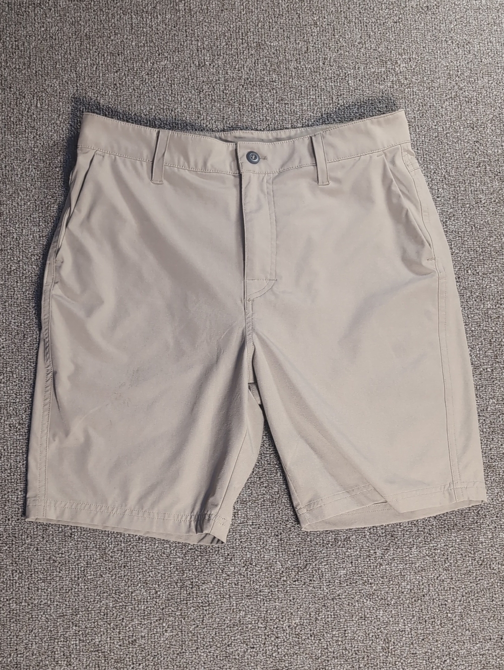 SAXX Go To Town 2N1 Shorts Beige BallPark Pouch Lined 8" Size 30